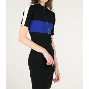 RED AND BLUE body con molly bracken bodycon